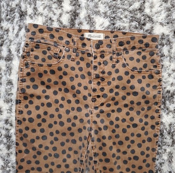Madewell Stovepipe Jeans In Golden Pecan Leopard Print - Picture 14 of 14